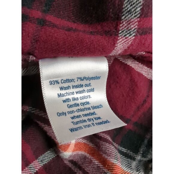 Urban Pipeline Women's Maroon White Plaid Ultimate Flannel Shirt Button up XL - Picture 7 of 7
